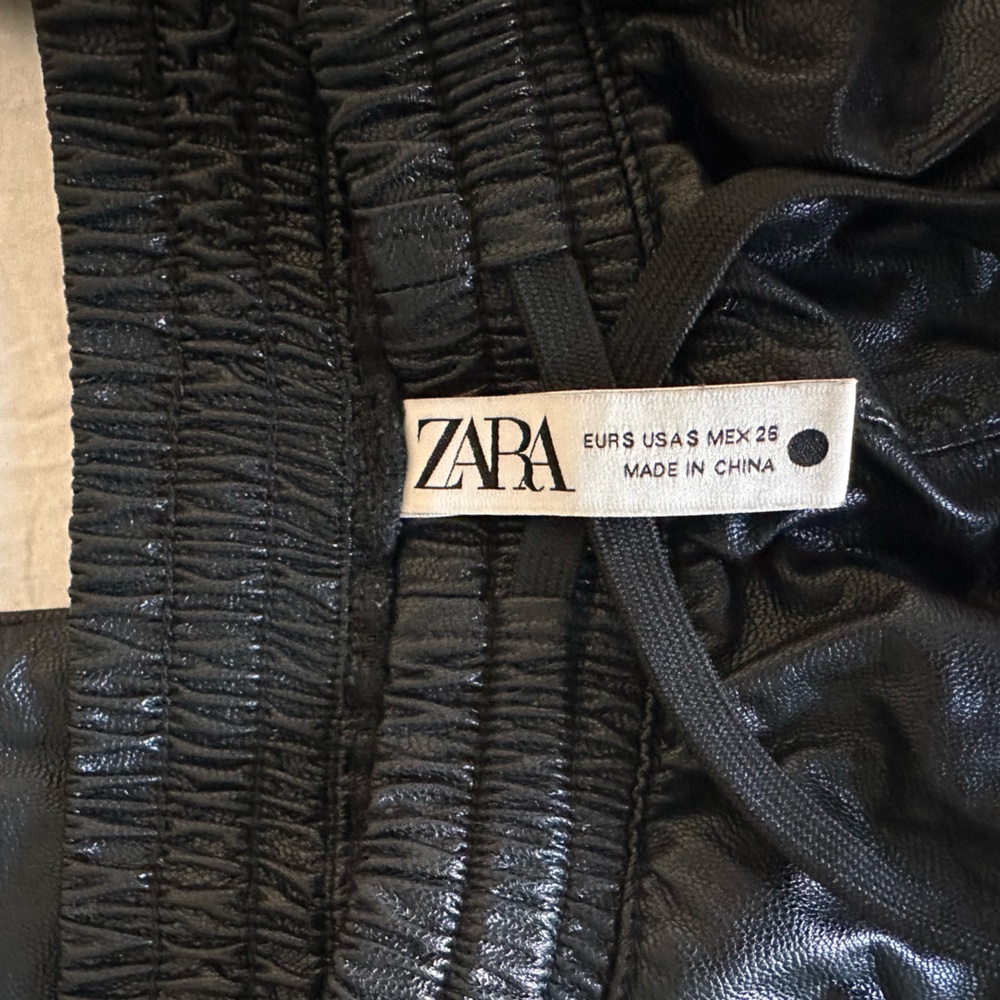 Zara Leather Jogger pants